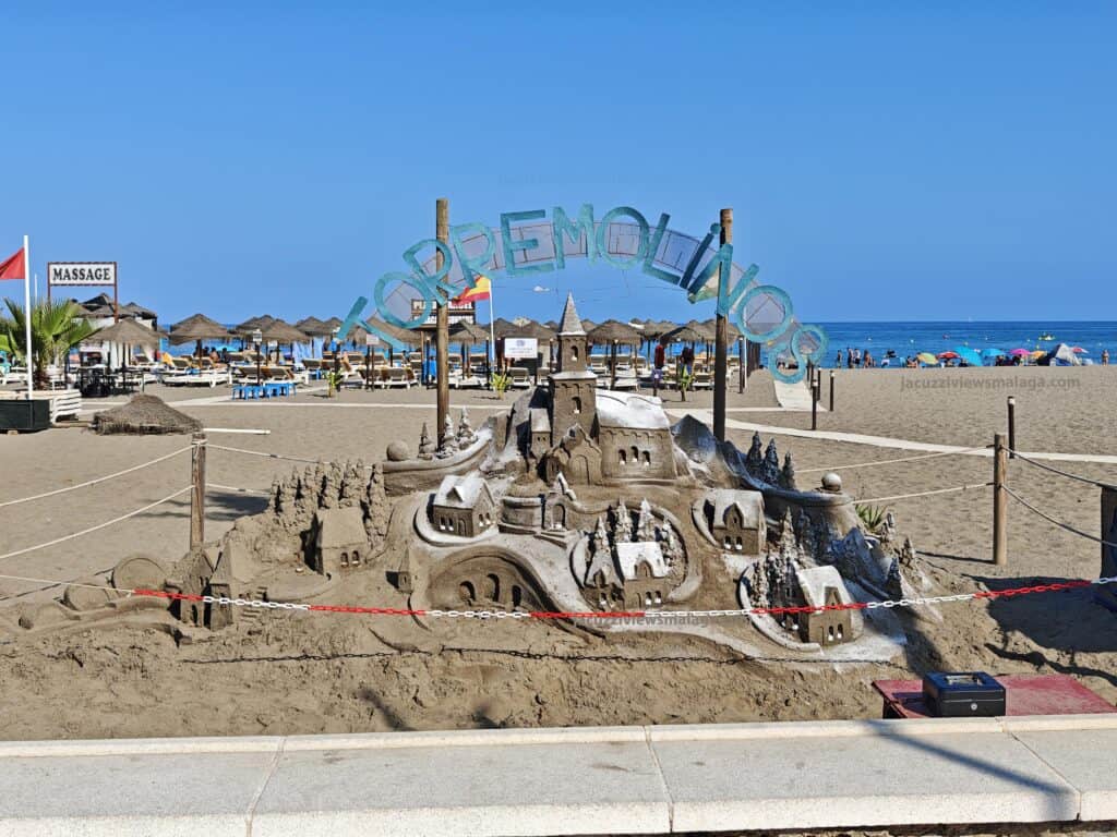 Los alamos Beach a sand castle on a beach